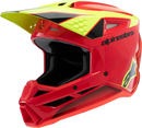 ALPINESTARS Youth SM3 Helmet - Fray - Gloss Red/Yellow Fluo/Black - Medium 8301625-3051-YM