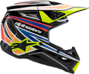 ALPINESTARS Youth SM3 Helmet - Wurx - Gloss Black/Yellow Fluo/Blue/Red Large 8302025-1574-YL