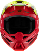 ALPINESTARS Youth SM3 Helmet - Fray - Gloss Red/Yellow Fluo/Black - Large 8301625-3051-YL