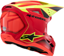 ALPINESTARS Youth SM3 Helmet - Fray - Gloss Red/Yellow Fluo/Black - Medium 8301625-3051-YM