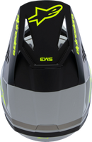 ALPINESTARS Youth SM3 Helmet - Radium - Matte Gray/Black/Yellow Fluo - Large 8301825-9510-YL