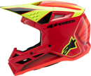 ALPINESTARS Youth SM3 Helmet - Fray - Gloss Red/Yellow Fluo/Black - Medium 8301625-3051-YM