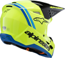 ALPINESTARS Youth SM3 Helmet - Radium - Gloss Yellow Fluo/Black/Blue - Small 8301825-5017-YS
