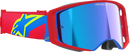 ALPINESTARS GOGGLES Supertech Goggle - Corp - Red/Blue - ABS Vision - Blue Mirror Lens 5100325-3055