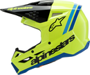 ALPINESTARS Youth SM3 Helmet - Radium - Gloss Yellow Fluo/Black/Blue - Medium 8301825-5017-YM