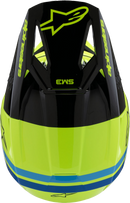 ALPINESTARS Youth SM3 Helmet - Radium - Gloss Yellow Fluo/Black/Blue - Small 8301825-5017-YS