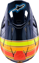 ALPINESTARS Supertech M10 Helmet - TLD Edition 25 - MIPS® - Gloss Dark Blue/Orange/Yellow/Fluo Red - Small 8300225-7156-S