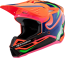 ALPINESTARS Youth SM3 Helmet - Deegan - Gloss Orange Fluo/Purple/Pink Fluo - Small 8301425-433-YS