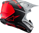 ALPINESTARS Supertech M10 Helmet - Flood - MIPS® - Gloss Silver/Black/Orange Fluo - 2XL 8301023-1954-XXL