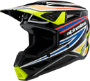 ALPINESTARS Youth SM3 Helmet - Wurx - Gloss Black/Yellow Fluo/Blue/Red Medium 8302025-1574-YM