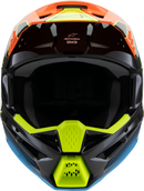ALPINESTARS Youth SM3 Helmet - Fray - Gloss Black/Orange/Yellow Fluo - Medium 8301625-1455-YM