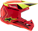 ALPINESTARS Youth SM3 Helmet - Fray - Gloss Red/Yellow Fluo/Black - Small 8301625-3051-YS
