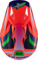ALPINESTARS Youth SM3 Helmet - Deegan - Gloss Orange Fluo/Purple/Pink Fluo - Small 8301425-433-YS