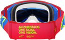 ALPINESTARS GOGGLES Supertech Goggle - Corp - Red/Blue - ABS Vision - Blue Mirror Lens 5100325-3055