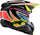 ALPINESTARS Youth SM3 Helmet - Wurx - Gloss Black/Yellow Fluo/Blue/Red - Small 8302025-1574-YS