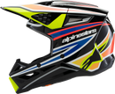 ALPINESTARS Youth SM3 Helmet - Wurx - Gloss Black/Yellow Fluo/Blue/Red - Small 8302025-1574-YS
