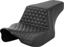 SADDLEMEN Step-Up Seat - Front Honeycomb - Gray Stitching - FL '23-'24 823-07-17702
