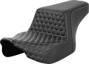 SADDLEMEN Step-Up Seat - Front Honeycomb - Silver Stitching - FL '23-'24 823-07-17705