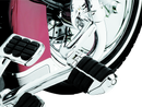 Kuryakyn Longhorn Offset Dually ISO Pegs with 1-1/4 inch Clamp in Chrome – Enhanced Comfort and Vibration Reduction for Motorcycle Cruising