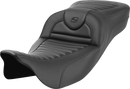 SADDLEMEN Roadsofa™ Extended Reach Seat - without Backrest - Tuck-n-Roll - Carbon Fiber - FL '08-'24 808-07B-20500