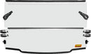 QuadBoss 17-21 Polaris Ranger 500 Folding Windshield - Adjustable Front Glass for Polaris Utility Vehicles