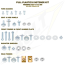 BOLT Body Work Fastener Kit - '02-'21 Yamaha YZ85 YAM-021785