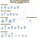 BOLT Body Work Fastener Kit - Kawasaki KX85/100 KAW-141785