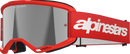 ALPINESTARS GOGGLES Vision 3 Goggle - Wordmark - Red - Silver Mirror Lens 5103325-3094