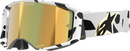 ALPINESTARS GOGGLES Supertech Goggle - Corp - White - ABS Vision - Gold Mirror Lens 5100325-2044
