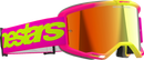 ALPINESTARS GOGGLES Vision 5 Goggle - Wordmark - Pink/Yellow Fluo - Red Mirror Lens 5102425-3085