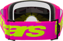 ALPINESTARS GOGGLES Vision 5 Goggle - Wordmark - Pink/Yellow Fluo - Red Mirror Lens 5102425-3085
