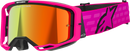 ALPINESTARS GOGGLES Vision 8 Goggle - Corp - Pink - Red Mirror Lens 5101625-3083