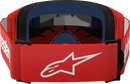 ALPINESTARS GOGGLES Vision 3 Goggle - Wordmark - Red - Silver Mirror Lens 5103325-3094