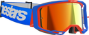 ALPINESTARS GOGGLES Vision 8 Goggle - Wordmark - Blue/Orange - Red Mirror 5101325-7303