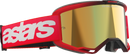 ALPINESTARS GOGGLES Vision 5 Goggle - Blaze - Red - Gold Mirror Lens 5102125-3115
