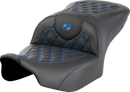SADDLEMEN Roadsofa™ Seat - without Backrest - Blue Lattice Stitch - FLTR/FLHX '23-'24 823-07-18201