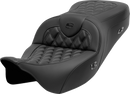 SADDLEMEN Roadsofa™ Seat - without Backrest - Lattice Stitch - Carbon Fiber - FL '08-'23 808-07B-206A0