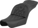 SADDLEMEN RoadSofa™ Seat - Lattice Stitch - without Driver Backrest - FXDWG '04-'05 804-05-182