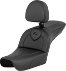 SADDLEMEN RoadSofa™ - Black - with Driver Backrest - FXDWG '04-'05 804-05-187BR