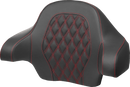 SADDLEMEN Tour-Pak® Backrest Pad - Lattice Stitch - Red Stitch - FL '14-'24 814-07-15004