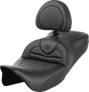 SADDLEMEN Roadsofa™ Seat - with Backrest - Tuck-n-Roll - FL '08-'23 808-07B-202B0