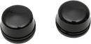 DRAG SPECIALTIES Axle Caps - Black - Front - Pair - '00-'07 FLT 16-0217GB