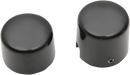 DRAG SPECIALTIES Axle Caps - Black - Rear - Pair - '00-'07 Softail W16-0333GB