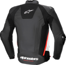 ALPINESTARS Missile v3 Leather Jacket - Black/White/Red Fluo - US 46 / EU 56 3100125-1231-56