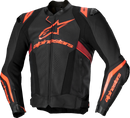 ALPINESTARS Missile v3 Ignition Leather Jacket - Black/Red Fluo/Dark Red - US 42 / EU 52 3100325-1365-52
