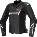 ALPINESTARS Stella Faster v3 Leather Jacket - Black/White Fluo/Coral - US 4 / EU 40 3113625-1781-40