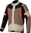 ALPINESTARS ST-1 WP Jacket - Dark Khaki/Sand/Black/Red Fluo - Small 3200625-866-S