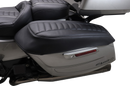 MUSTANG Deluxe Saddlebag Lid Coers - Black w/ Gunmetal Stitch - Touring 88404GM
