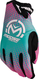 MOOSE OFFROAD SX1™ Gloves - Pink/Purple/Teal - Large 3330-8074