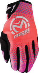 MOOSE OFFROAD SX1™ Gloves - Pink/Purple/Teal - Large 3330-8074